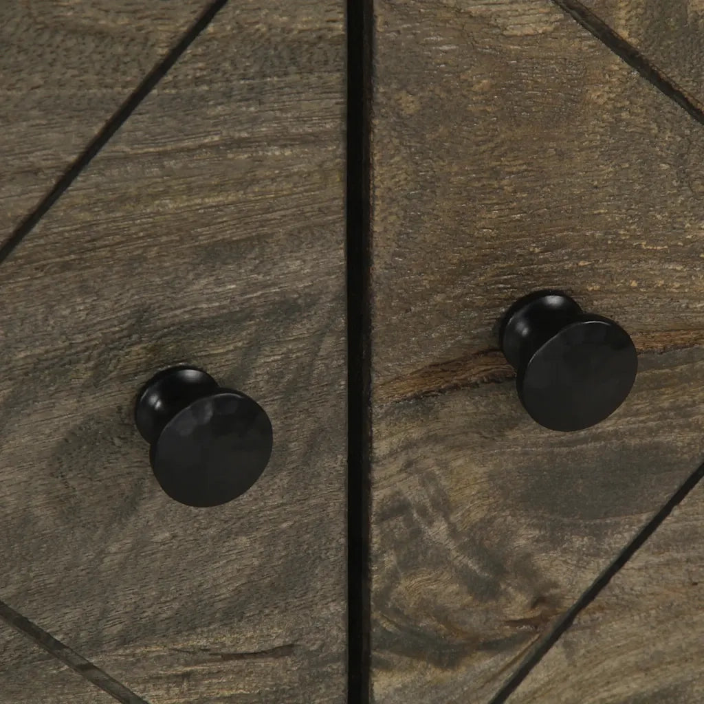 Tavolino da Salotto-Tavolino da soggiorno-Tavolo Nero 80x50x40 cm in Legno Massello di Mango 526241
