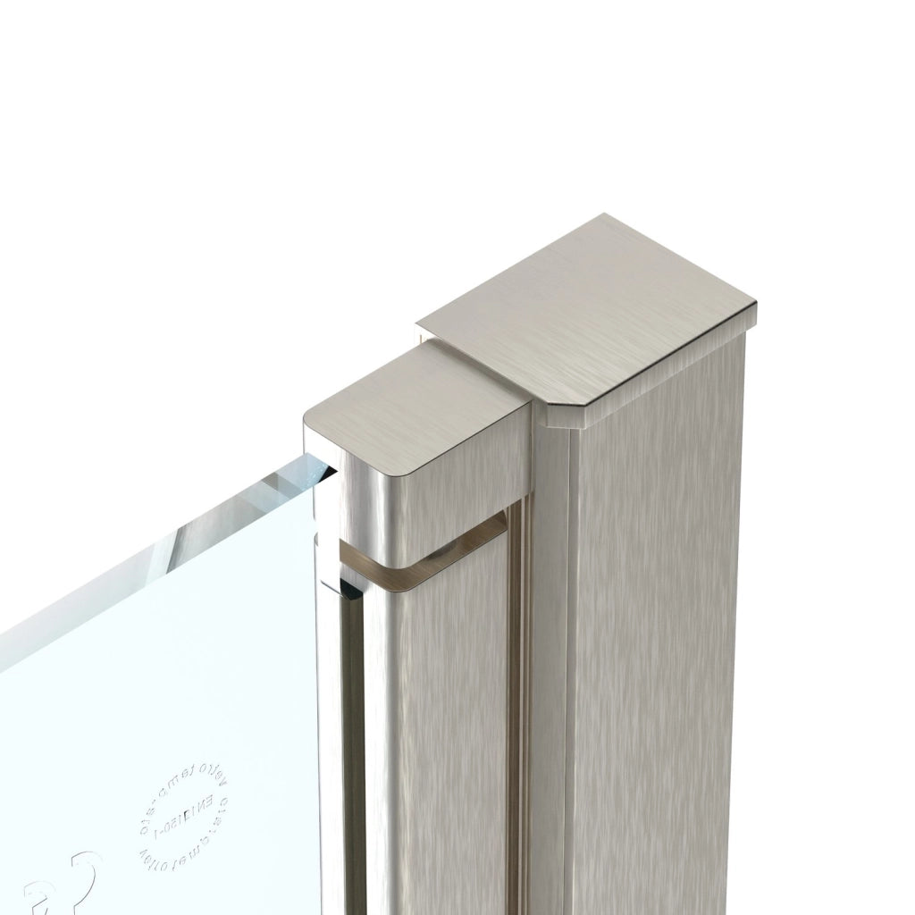 Box doccia angolare 80x110 cm apertura due ante battenti H200 cm cristalli trasparente 6 mm profilo SATINATO GIOIA