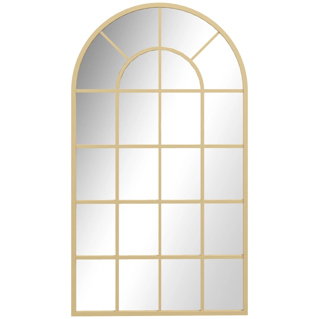 Specchio Arco Stile Industriale ¨C Xylo ¨C Metallo Dorato 110x65 cm