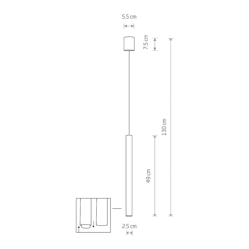 Lampada a sospensione Nowodvorski Laser ottone G9 130cm