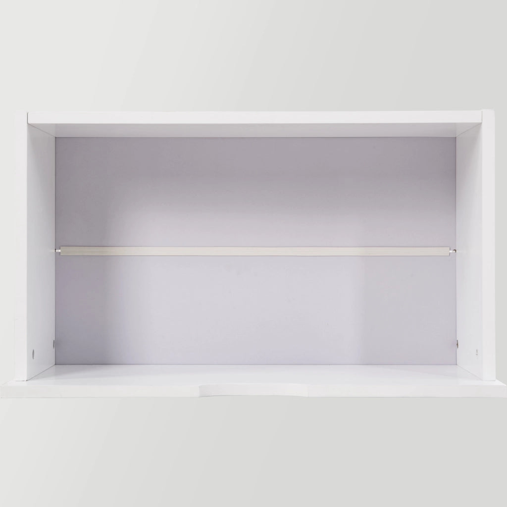 DESMIU Letto per bambini rialzato 1 posto con 2 cassetti e barriera 90 × 190 cm, senza materasso, legno massello bianco