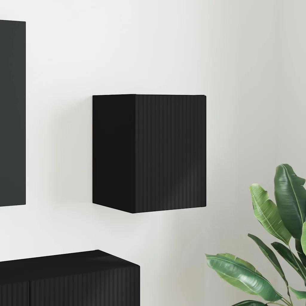 Mobile TV da parete Nero 30 x 31 x 40 cm Legno multistrato 892251