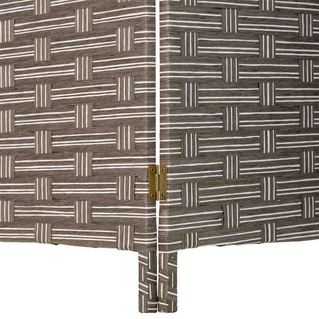 Biombo de papel trenzado 4 hojas 50(x4)x3x180h cm