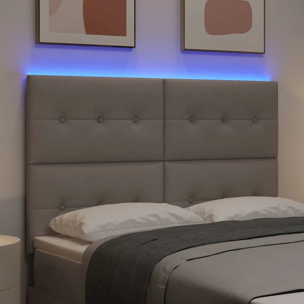 Testiera | Testata LED con strisce LED con Testiera | Testata Talpa 144 cm Tessuto