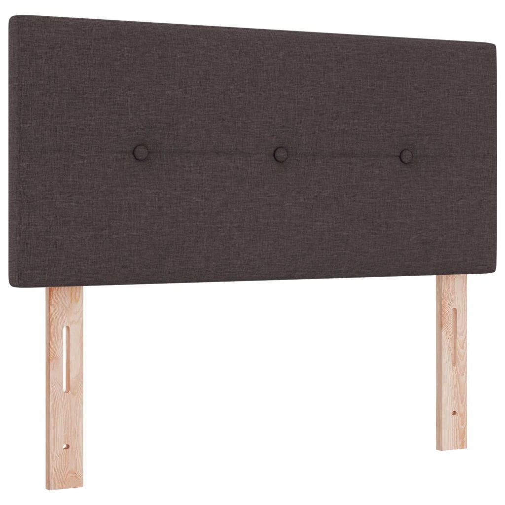 Letto con Box Spring, Materasso e LED Marrone Scuro 90 x 190 cm 3451836