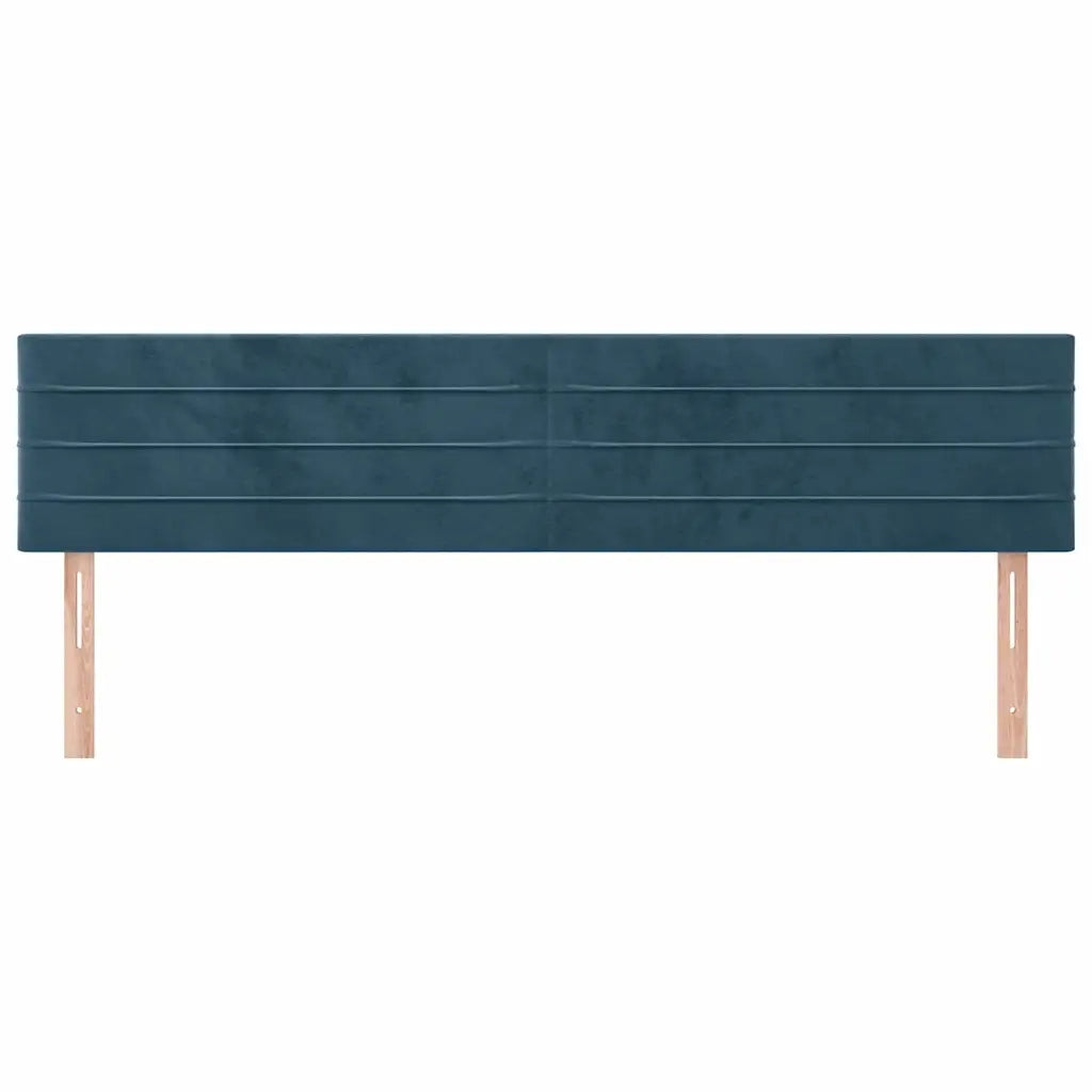 Testiera | Testata Blu Scuro 180x5x78/88 cm in Velluto
