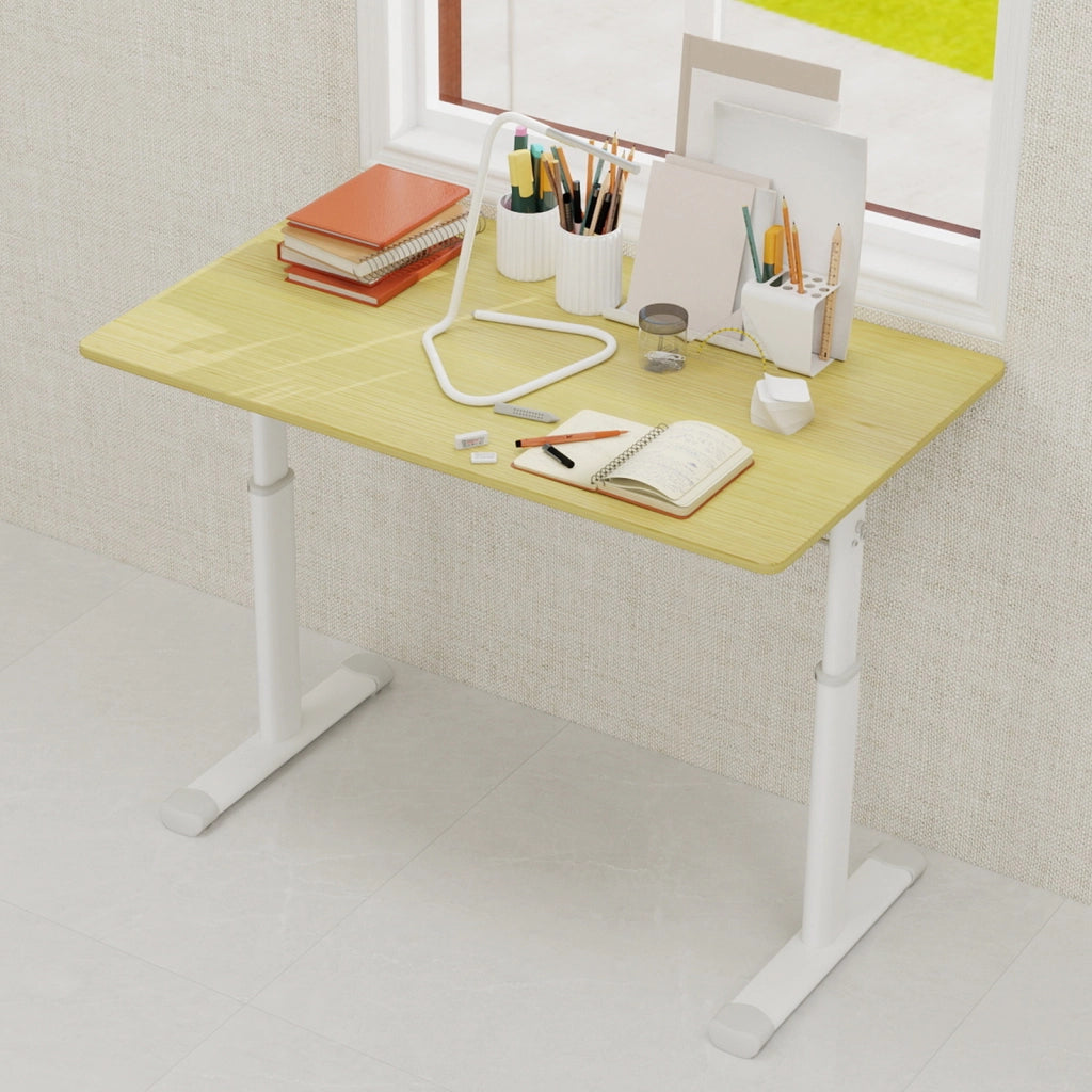 SCRIVANIA Regolabile in Altezza 108 cm Legno e Metallo
