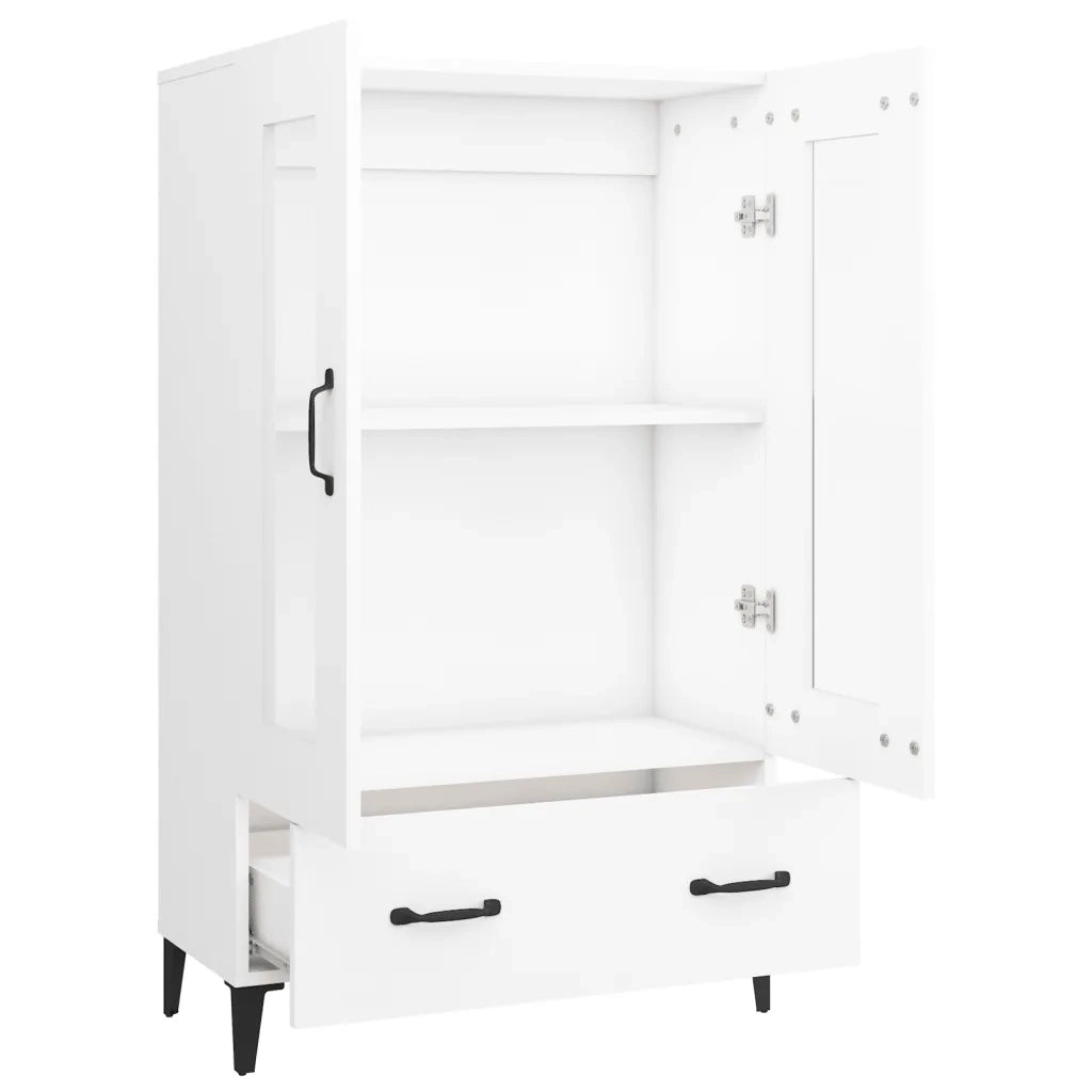 Credenza | Madia | Buffet da pranzo | Armadio da pranzo Bianca 70x31x115 cm in Legno Ingegnerizzato
