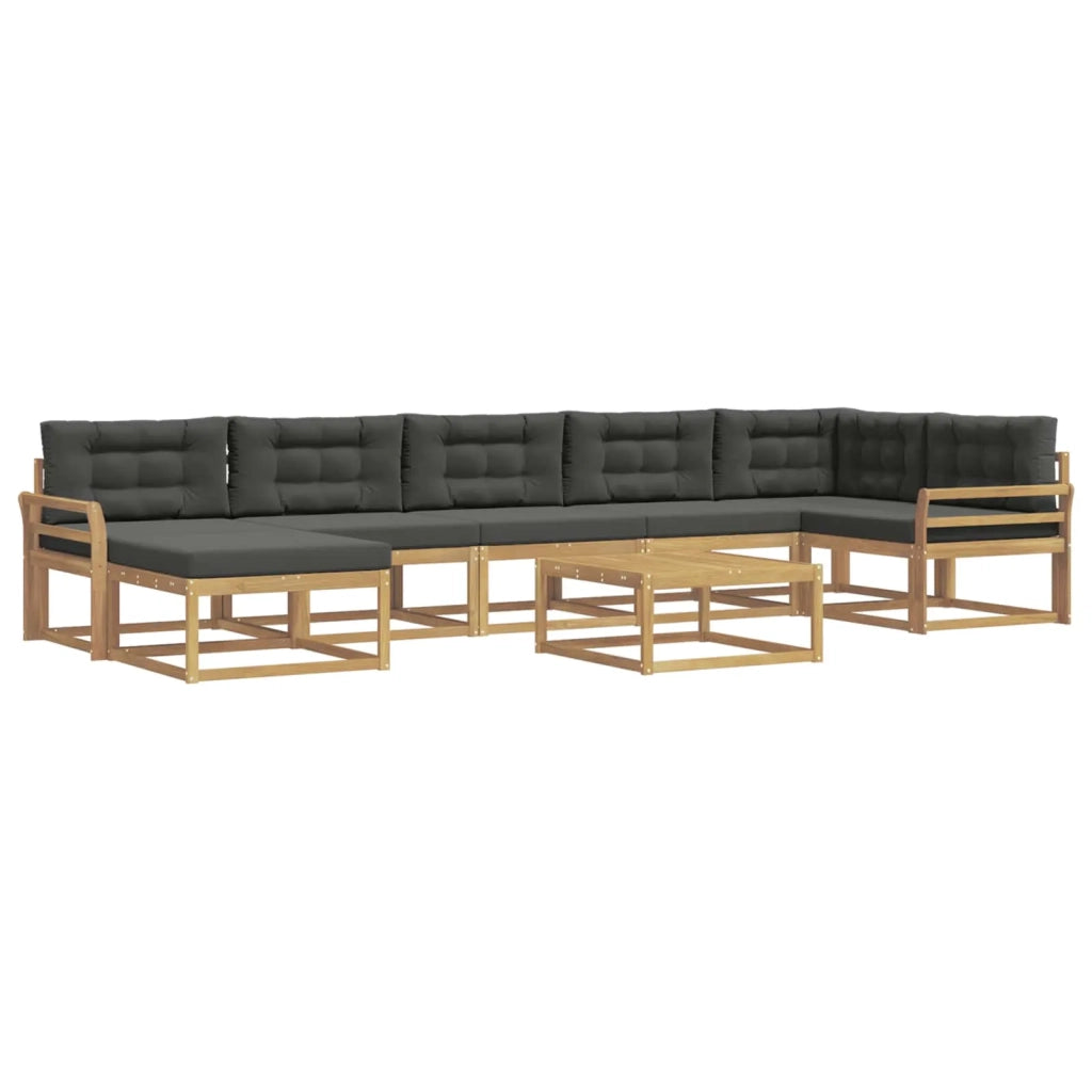 Set di divani da esterno 8 pcs Bianco e Antracite 3386796