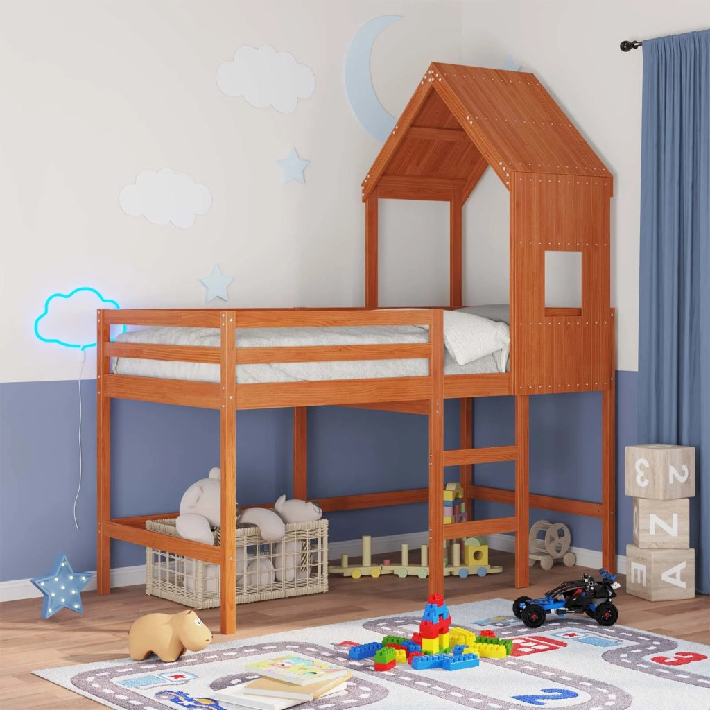 Struttura per letto soppalco Marrone Cera 90 x 190 cm 3422776