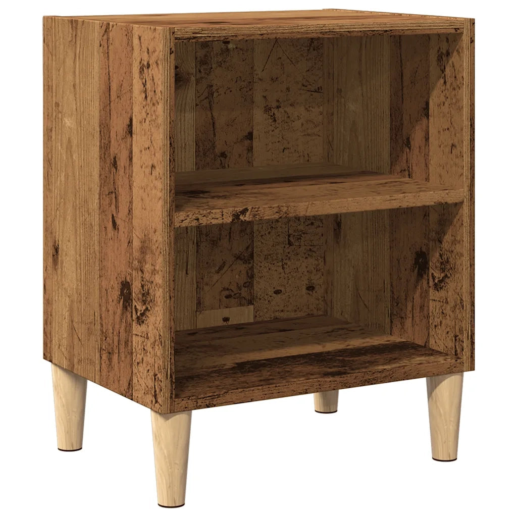 Comodino | Armadio da Notte | Mobiletto da notte Legno Vecchio 40x30x50 cm in Legno Multistrato