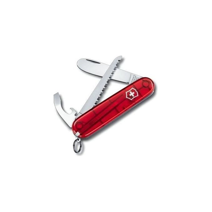 Victorinox 0.2373.T My First Victorinox Coltellino Svizzero Multiuso 9 Funzioni Lama con Punta Arrotondata Materiale ABS-Celidor colore Rosso