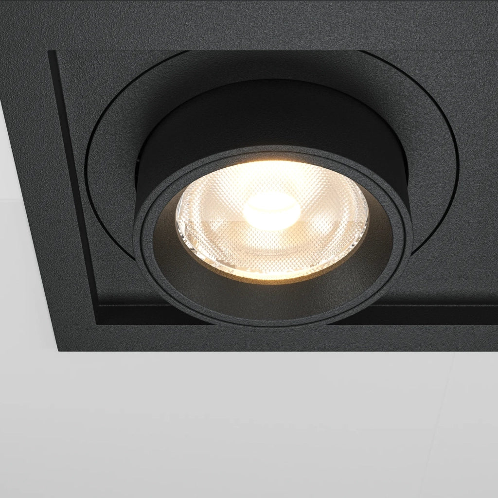 Maytoni Lampada da incasso Hidden 1 luce LED integrato nero alluminio