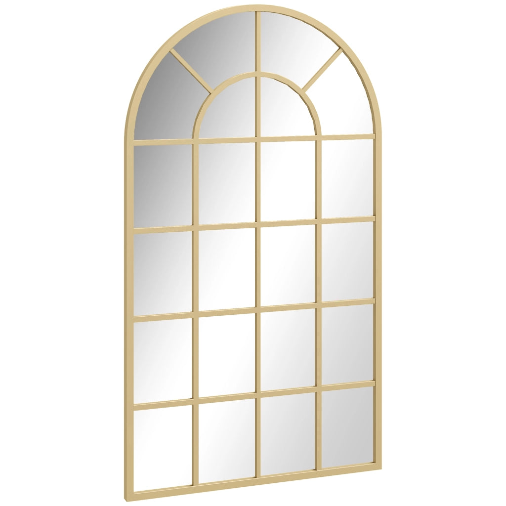 Specchio Arco Stile Industriale ¨C Xylo ¨C Metallo Dorato 110x65 cm