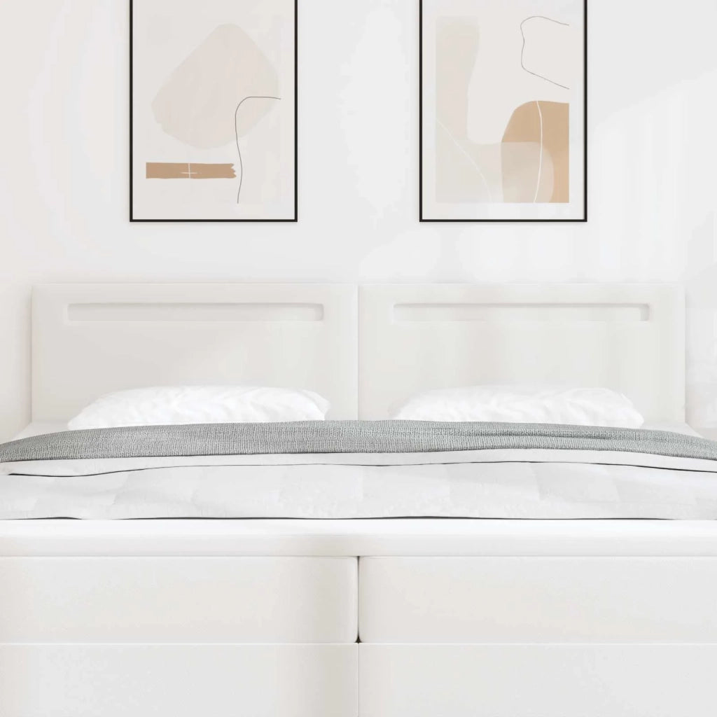 Testiera | Testata LED Bianco 200 cm Pelle Sintetica