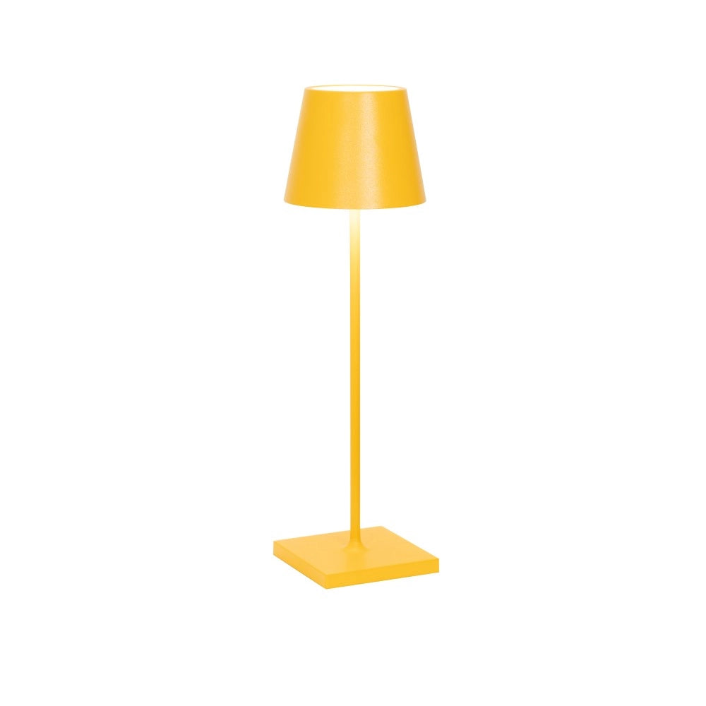 Zafferano - Lampada a led da tavolo Poldina Pro Ocra ricaricabile e dimmerabile - 2.2W 2200-2700-3000K