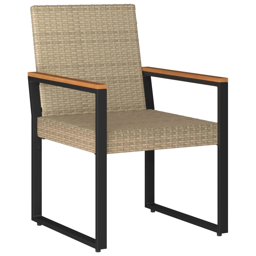 Set Mobili da Esterno 3 pz | Set Salotto da Giardino Beige e Bianco Crema polyrattan