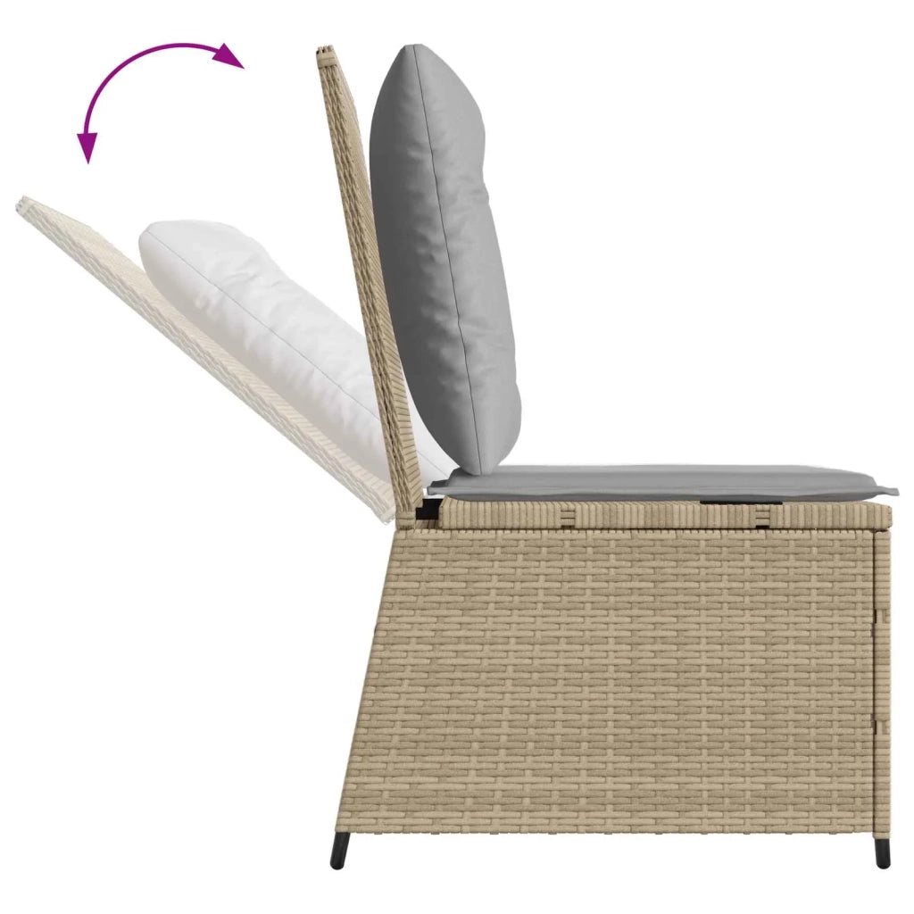 Divano da giardino con cuscino Beige e grigio polyrattan 3394479
