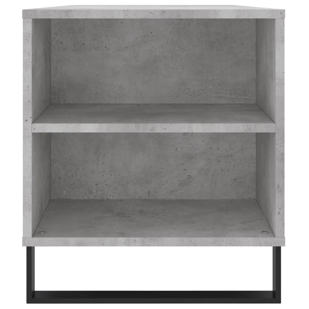 Tavolino Salotto-Tavolino da soggiorno-Tavolo Grigio Cemento 102x44,5x50cm Legno Multistrato 575936