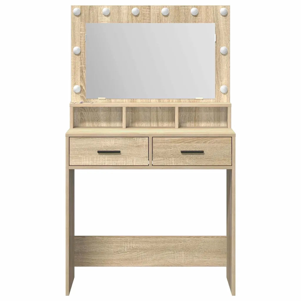 Toeletta | Tavolo da Trucco con cassetto Rovere Sonoma 79 x 41 x 135 cm