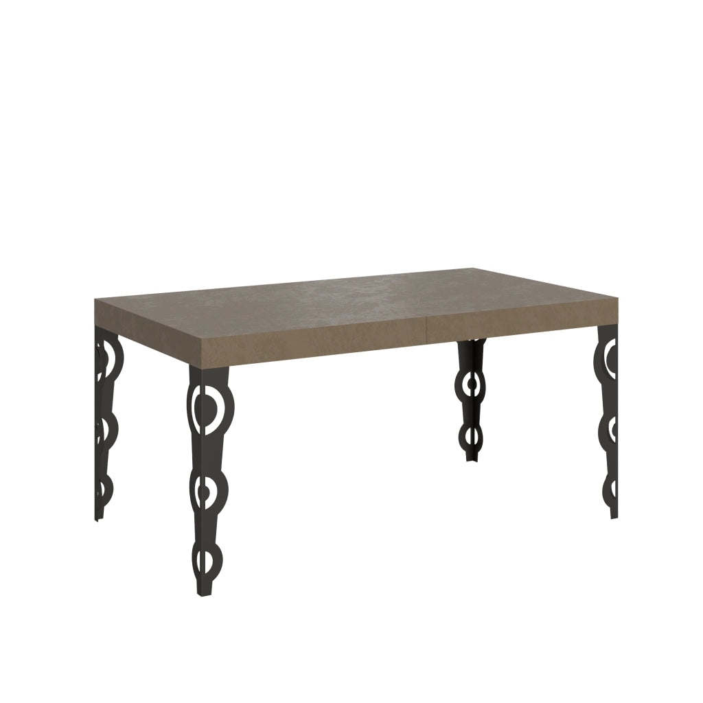 Tavolo allungabile 160/264x90 cm Karamay Premium tortora gambe antracite