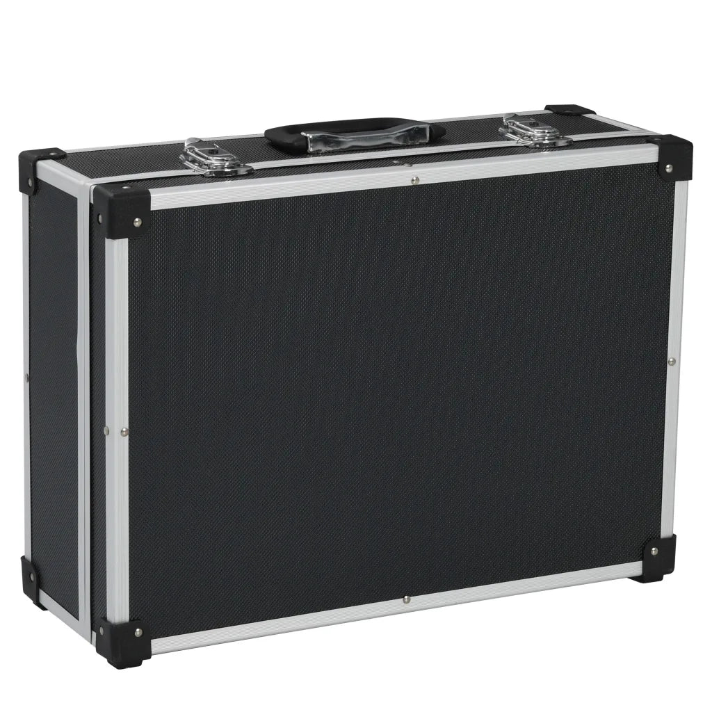Valigetta per Attrezzi 46x33x16 cm Nera in Alluminio 91847