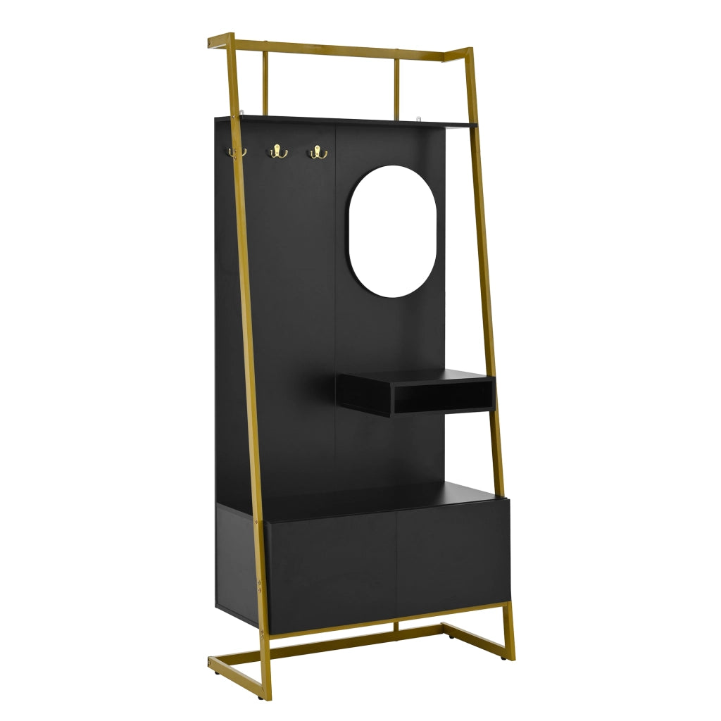 Guardaroba Ingresso con Specchio, Panca, Appendiabiti e Scarpiera ¨C MINIMAL ¨C Metallo, Multiuso