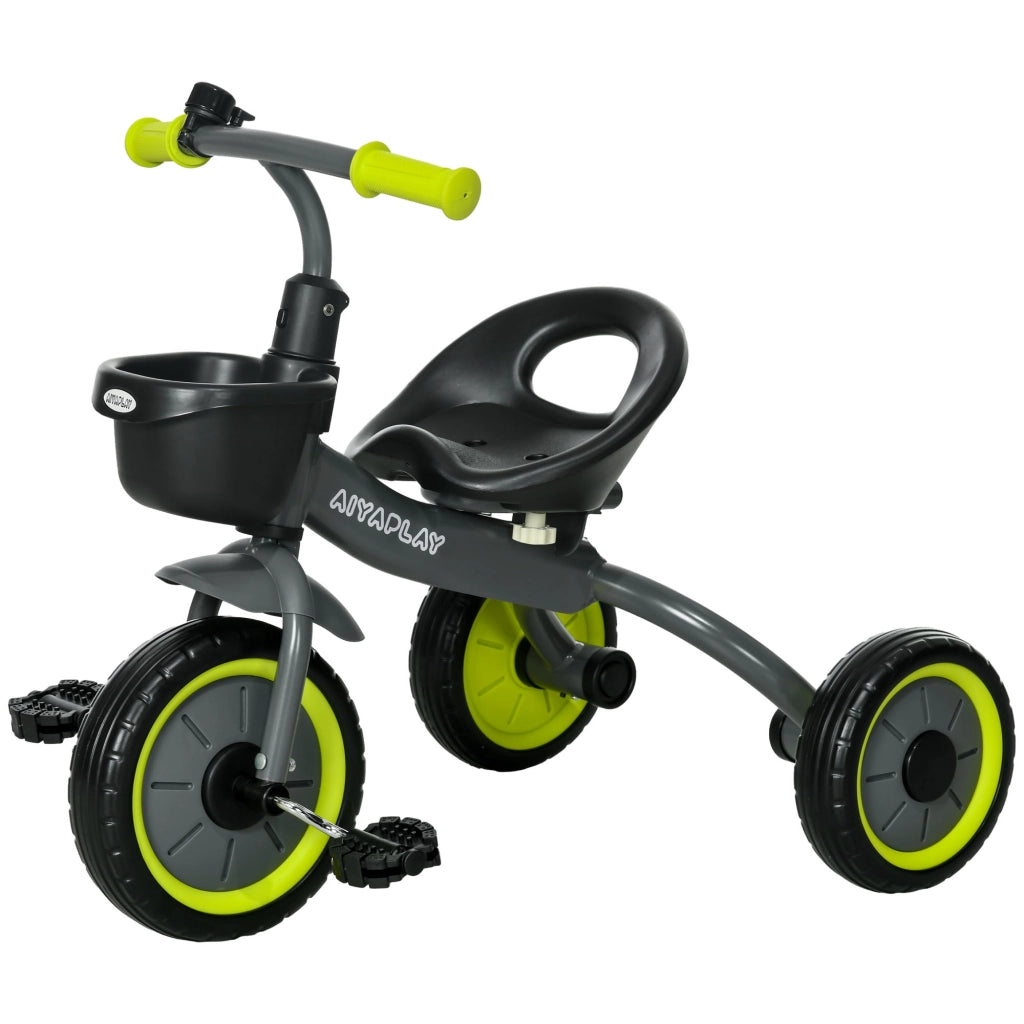 Triciclo con campanello e cestino sellino regolabile con schienale ¨C Xylo ¨C nero 2-5 anni
