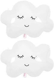 Fogli di palloncino a forma di nuvola - 2 pezzi - Alluminio - Riciclabile - Decorazione per compleanni - Decorazione per feste - Sigillati automaticamente - Palloncini