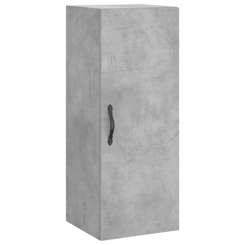 Mobile a Parete Grigio Cemento 34,5x34x90 cm Legno Multistrato 834998