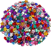 Rug cristallo strass acril pietre preziose - pietre preziose scintillanti per artigianato DIY - multicolore - 8 forme - 1200 pezzi