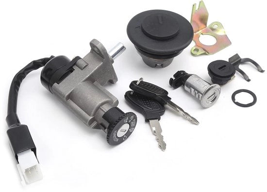 Chiave di accensione a gas - Vario - Pregevole affidabilità - 4-conduttore - Per scooter a gas 139QMB GY6 - Adatto per...