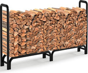 Scaffale in legno per esterno Dimensioni: 244 cm x 122 cm x 35,56 cm Supporto per legna da esterno Supporto per legna in legno Supporto per legna in metallo Scaffale per legna da esterno Scaffale per legna in metallo Scaffale per legno