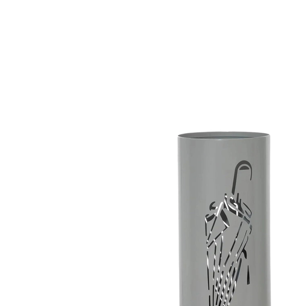 Portaombrelli Interno Esterno Ferro Design Moderno Ombrello Impermeabile Rotondo Salvaspazio Casa Ufficio Colore: Argento