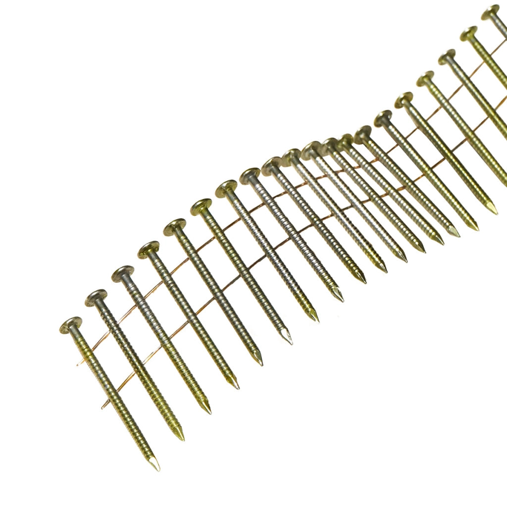 Set di 12000 chiodi su tamburo/rullo, anellati 2,3x40mm, 300 pezzi/rotolo