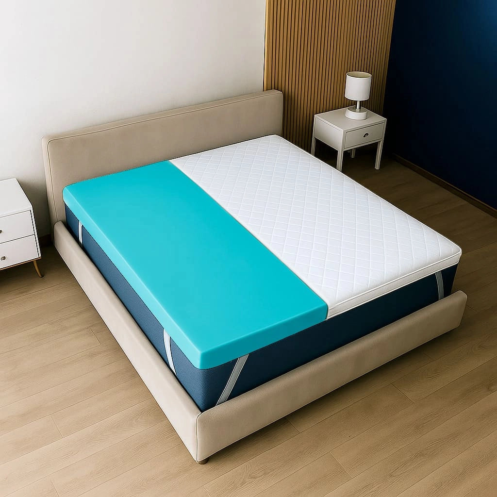 Topper 140x190 in Memory Foam a 9 Zone Differenziate | Alto 10 cm | Rivestimento Sfoderabile in Tessuto Pure Anallergico | Made in Italy