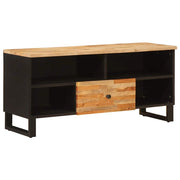 Pratico mobile porta TV rettangolare con cassetto e ripiano 100 x 33 x 46 cm in legno massello di mango marrone 02_0057816