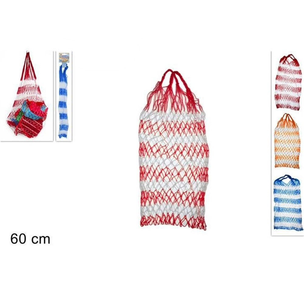 Trade Shop - Sacca Sacco Rete Mare 60cm Per Giocattoli Giochi Bimbi Spiaggia Colori Assortiti Mj000091 -