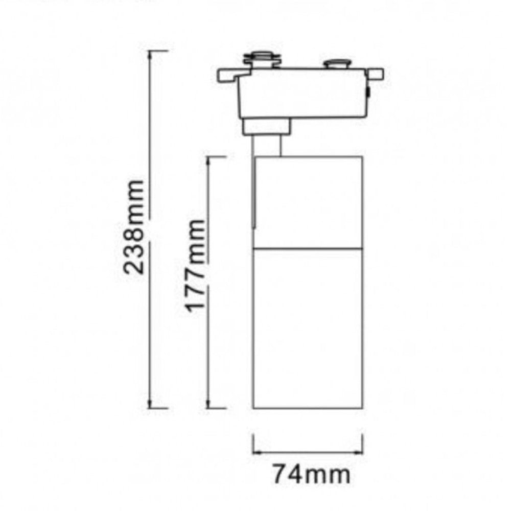 Trade Shop - Faretto Led 15w Orientabile Per Binario Monofase Direzionabile Cct Switch Ip20 Fm-15w-3c - Nero