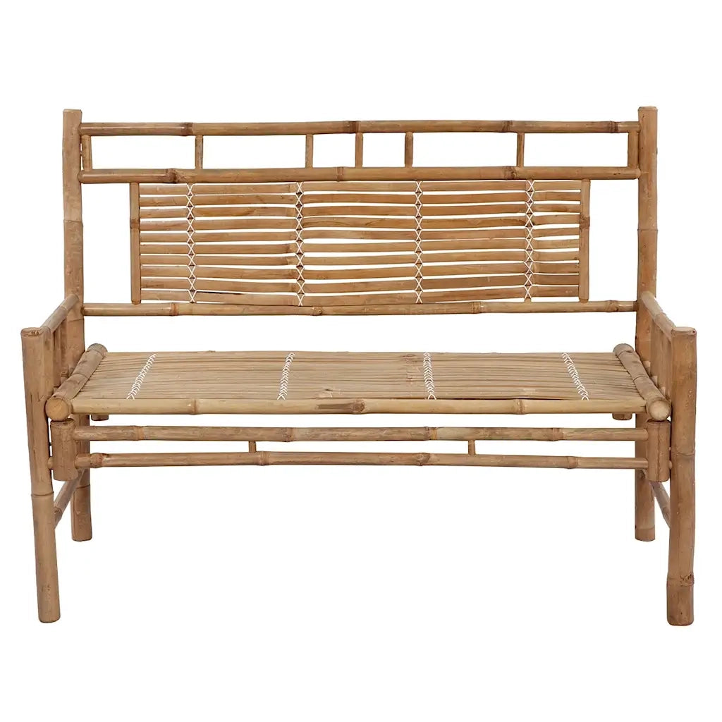 Panca da Giardino con Cuscino 120 cm in Bambù 3063876