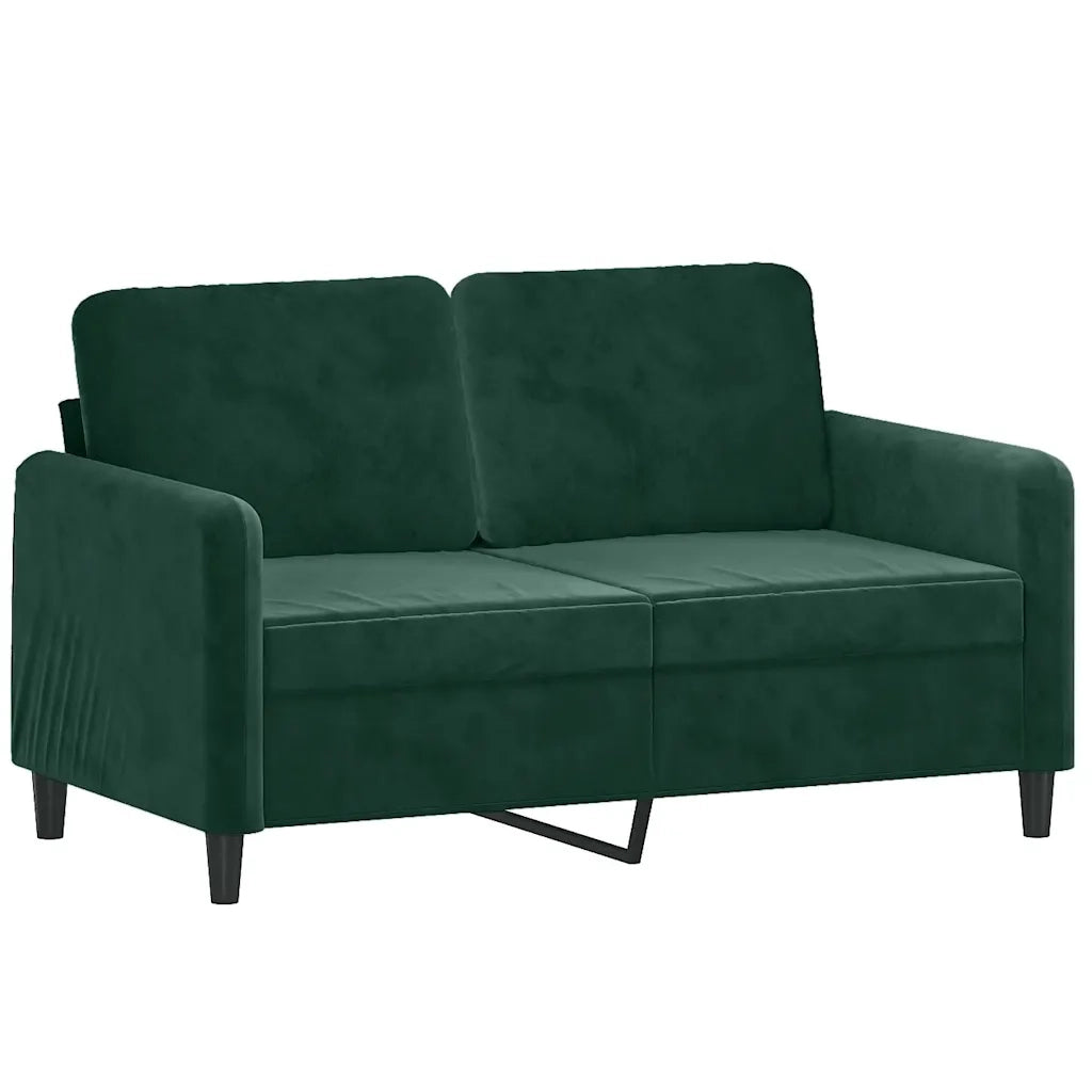 Set di Divani 3 pz Verde Scuro in Velluto