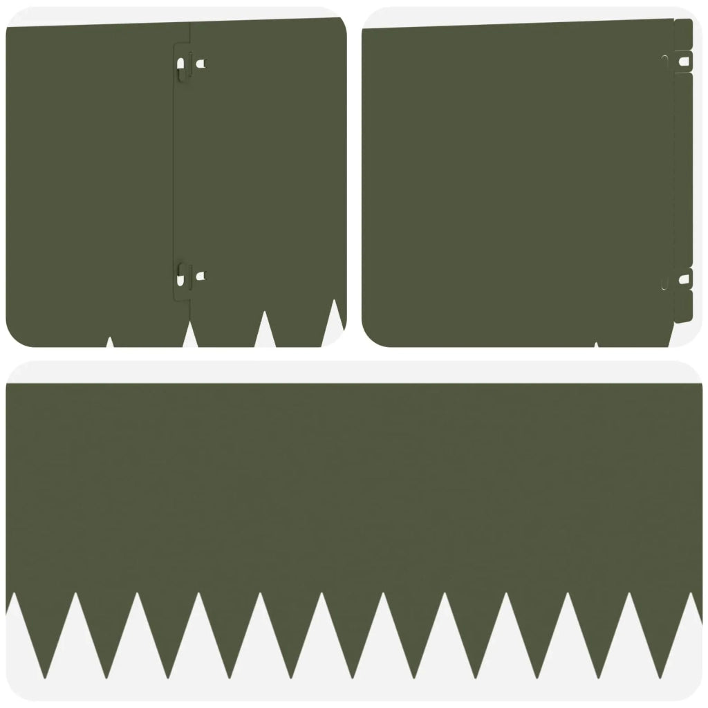 Bordura per Prato 10 pcs 103 x 30 cm Acciaio Verde Oliva 8008510