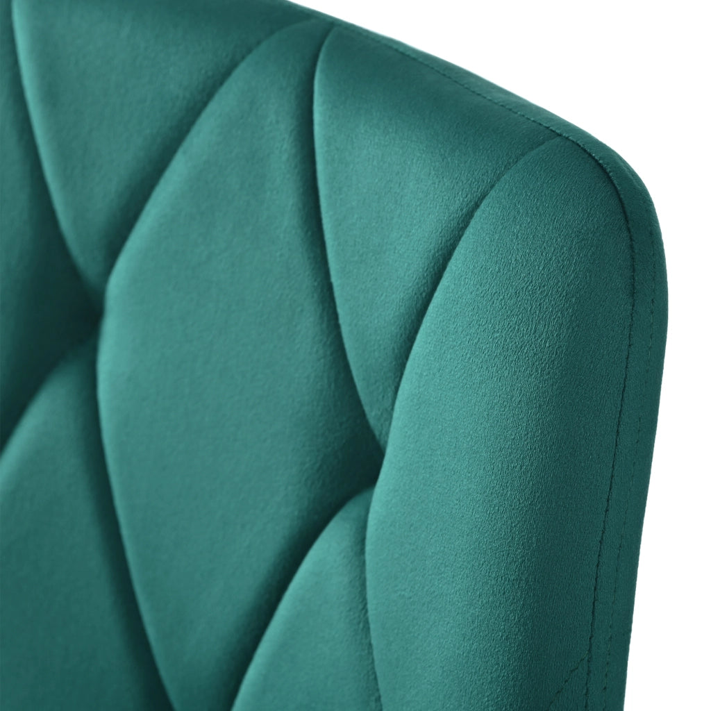 Sedia da pranzo (4 pezzi), verde scuro, set di 4 sedie imbottite di design, sedia da pranzo in velluto twill, sedia da cucina con schienale, seduta in