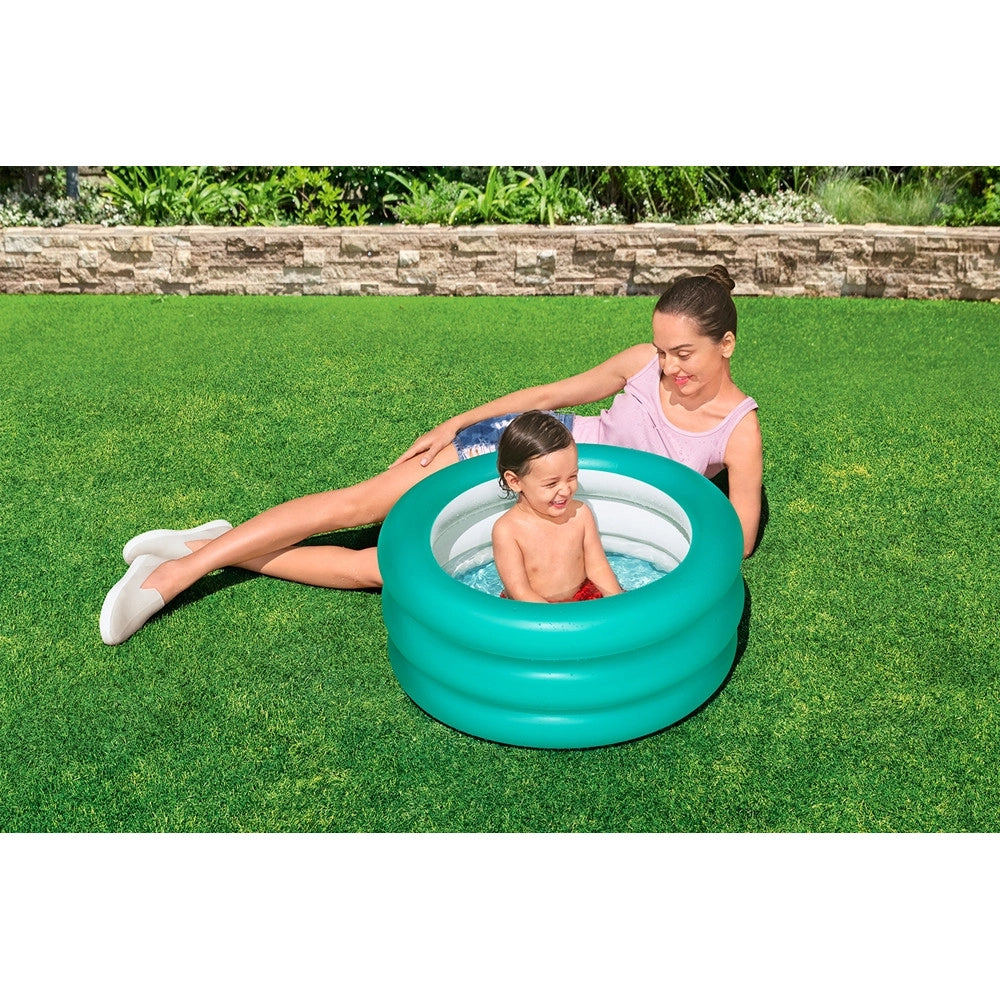 Trade Shop - Piscina Fondo Gonfiabile Per Bambini A 3 Anelli ø70x30cm Colori Assortiti 51033 -