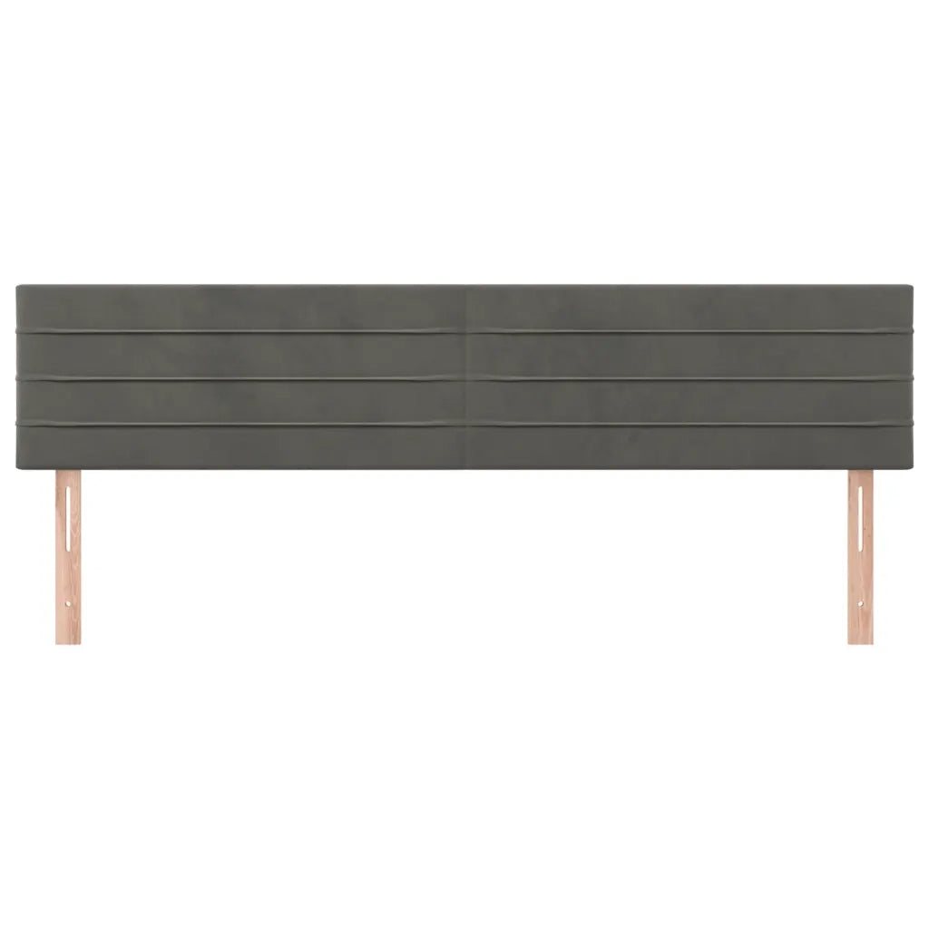 Testiera | Testata Grigio Scuro 200x5x78/88 cm in Velluto