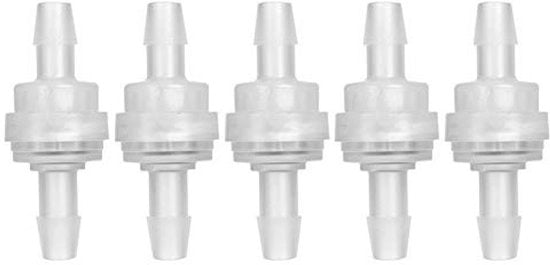 Coperchio unidirezionale 6mm - Coperchio di ritorno - PP Food Grade - 5 pezzi - Resistente alla corrosione - Alta resistenza a temperature elevate - Materiale plastico duraturo