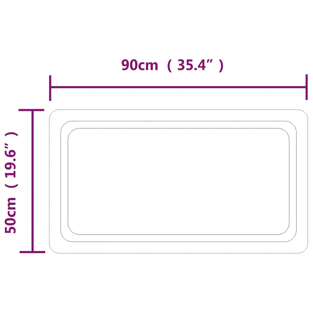 Specchio da Bagno con Luci LED 90x50 cm 151789