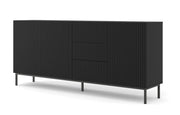 MOBILE RAVENNA B MOBILE IN MDF RIVESTITO IN FOGLIO 3D3S 200 NERO OPACO TELAIO NERO