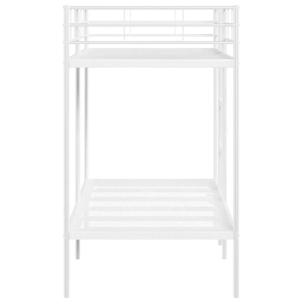 Letto singolo | Letto per adulti | Letto a Castello senza Materasso Bianco 100x190 cm in Acciaio