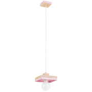 Lampada a sospensione MIKO rosa/viola legno E27 15W